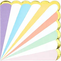 PASTEL CELEBRATIONS LARGE PAPER NAPKINS / SERVIETTES (PACK OF 16)