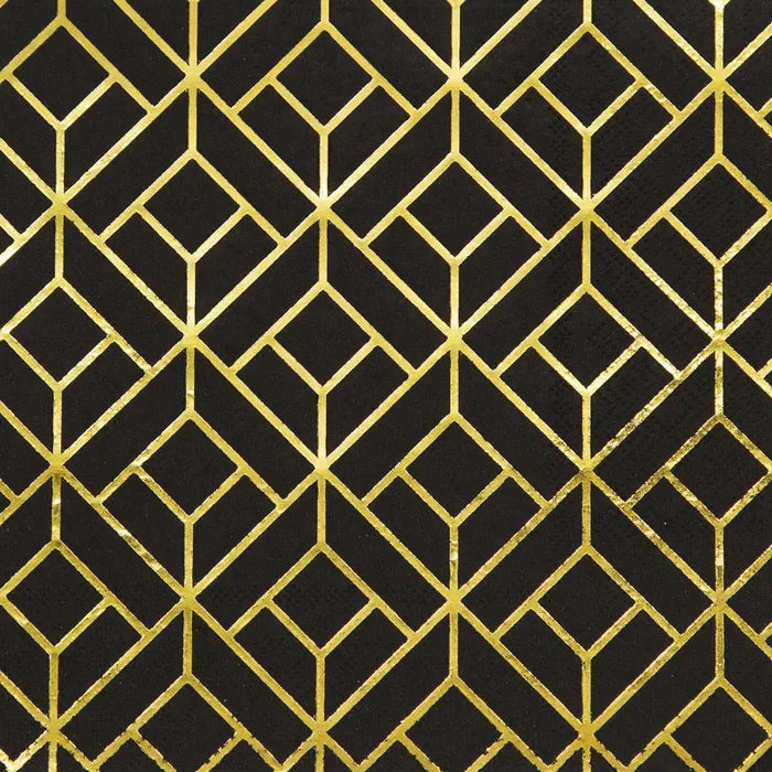 ROARING 20S LARGE NAPKINS / SERVIETTES (PACK OF 16)