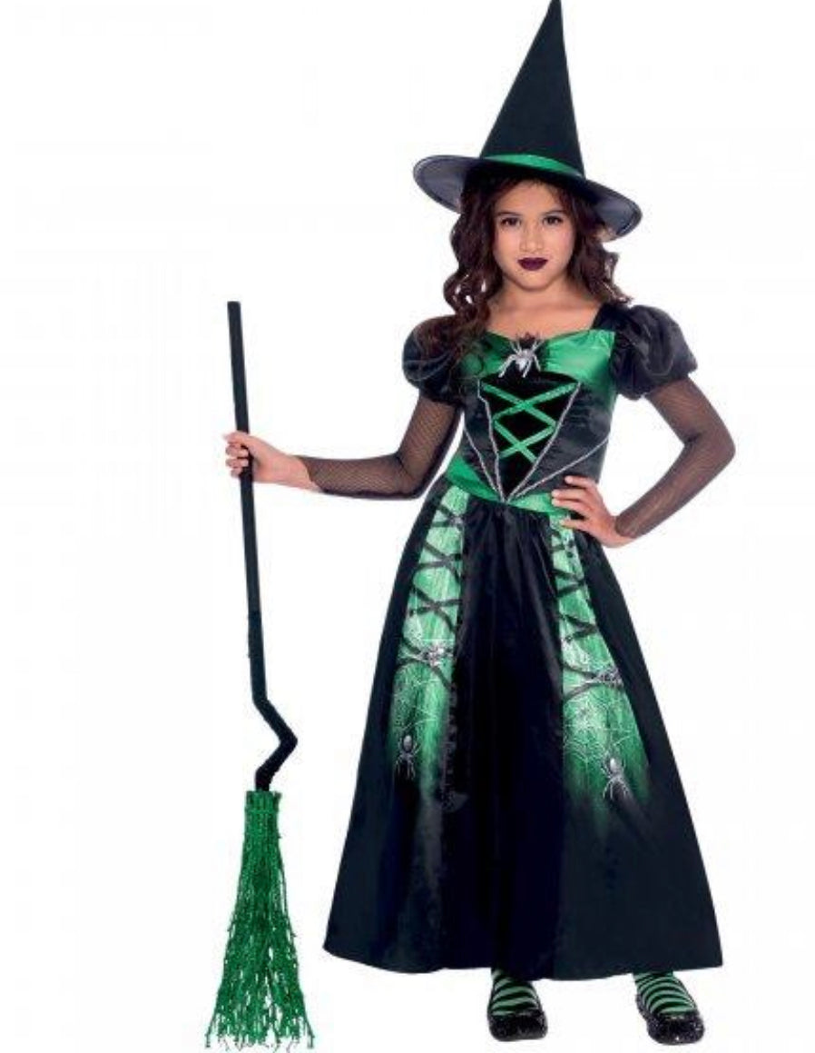 Costume Spider Witch Girls 6-8 Years