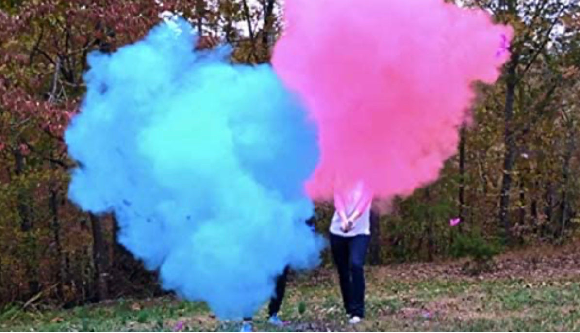 GENDER REVEAL SMOKE POPPER BLUE