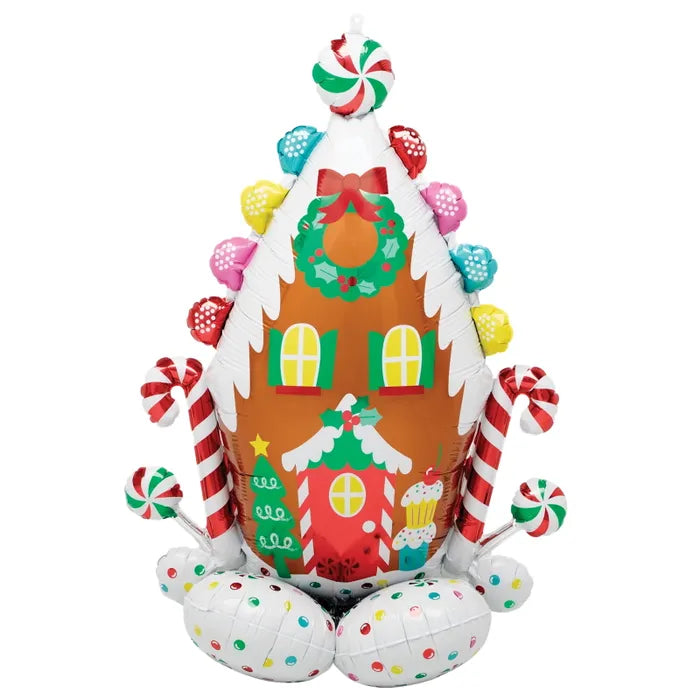 AIRLOONZ GINGERBREAD HOUSE AIR FILL BALLOON 129CM