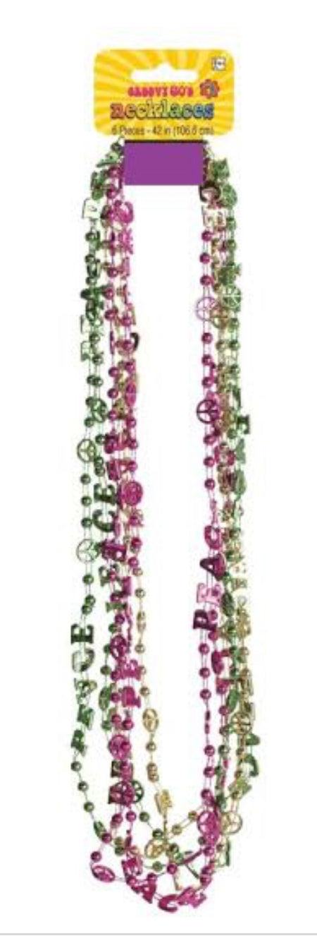 GROOVY 60’s PEACE BEADED NECKLACE