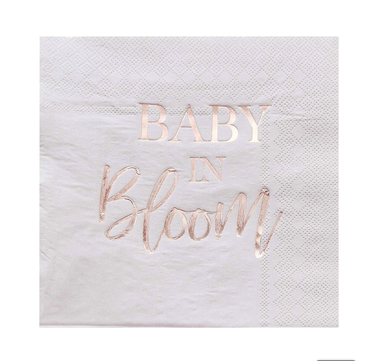 BABY IN BLOOM ROSE GOLD FOILED NAPKINS