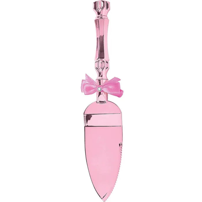 PINK PLASTIC CAKE SERVER