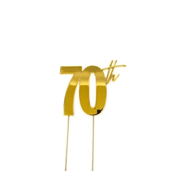70TH GOLD CAKE TOPPER