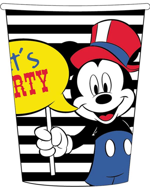 Disney Mickey Carnival Cups 266ml Pack of 8