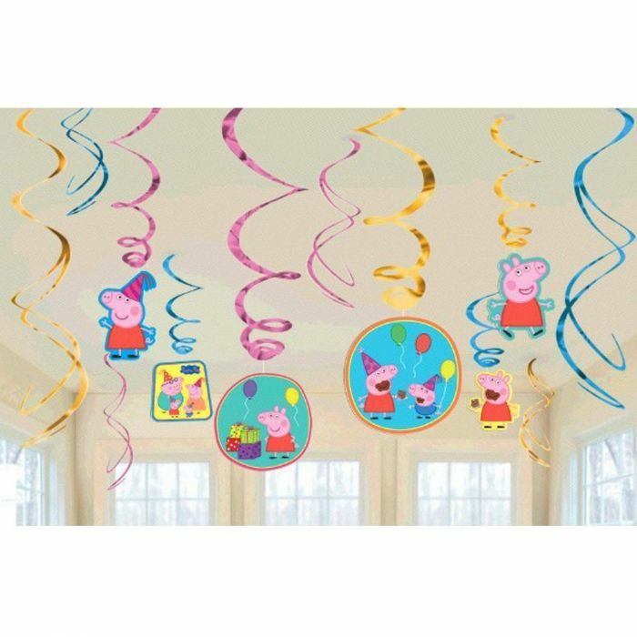 Peppa Pig Swirl decorations 12piece