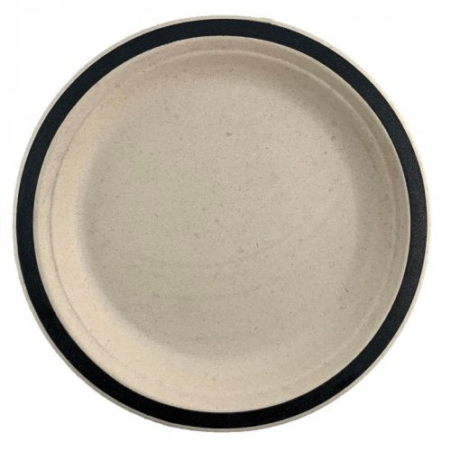 Sugarcane Lunch Plates 180mm Black P10