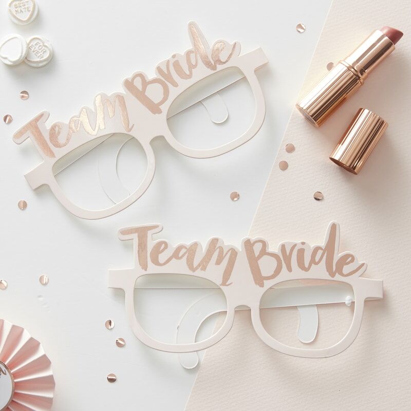 Team Bride Novelty Glasses
