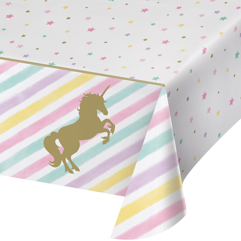 UNICORN SPARKLE PLASTIC TABLECLOTH