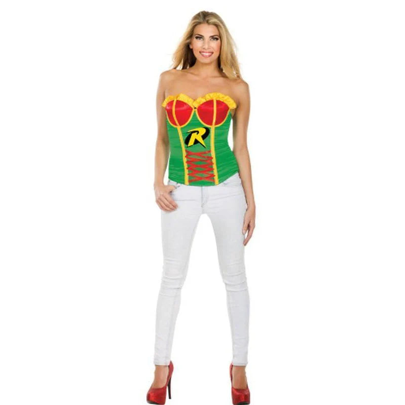 ADULTS ROBIN CORSET COSTUME (SIZE SMALL)