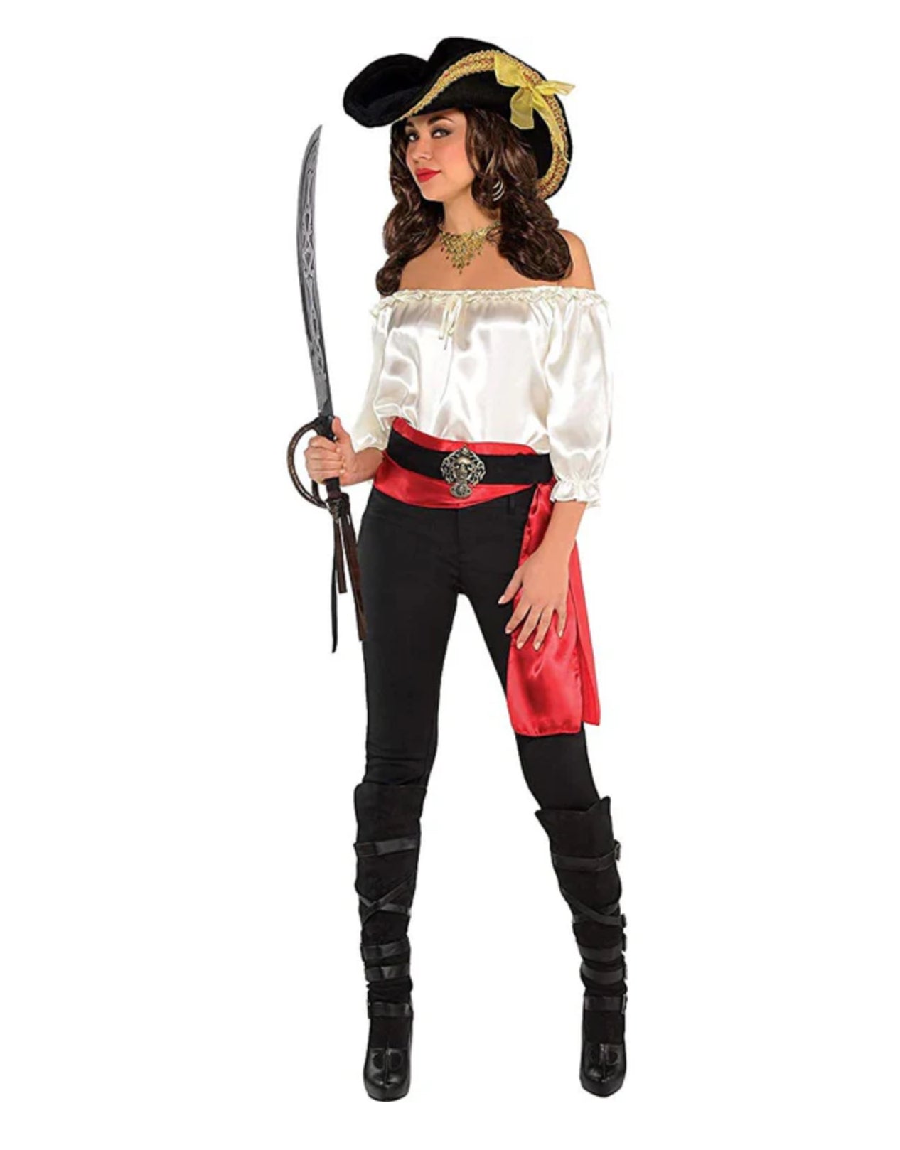 PIRATE IVORY BLOUSE WOMENS COSTUME (ADULT STANDARD)