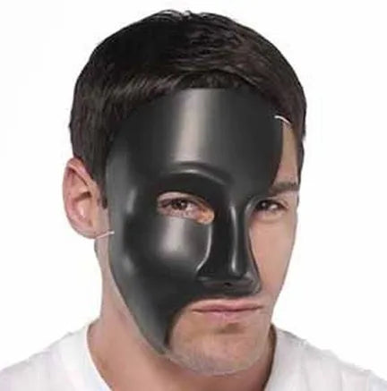 BLACK PLASTIC PHANTOM MASK