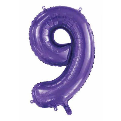 PURPLE FOIL 9 BALLOON 86CM