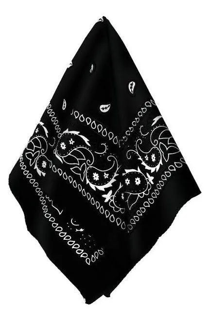 BLACK PAISLEY BANDANA