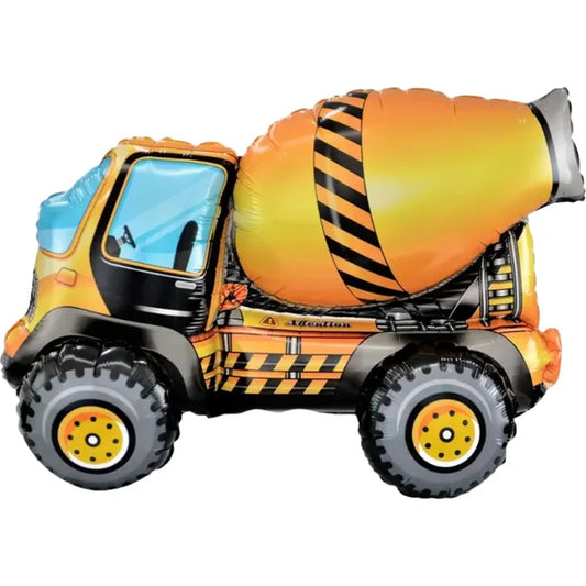 LARGE CEMENT MIXER AIR FILL FOIL BALLOON 64CM