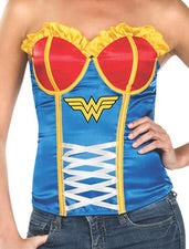 ADULT WONDER WOMAN CORSET (SIZE SMALL)