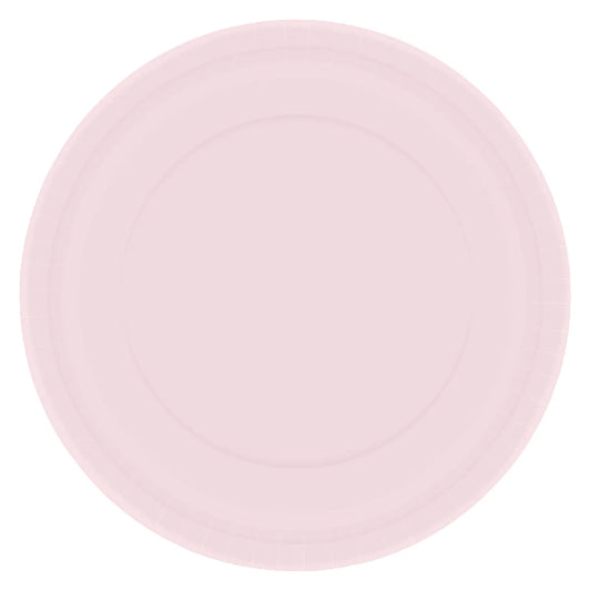 PASTEL PINK 23CM ROUND PAPER PLATES NPC (PACK OF 20)