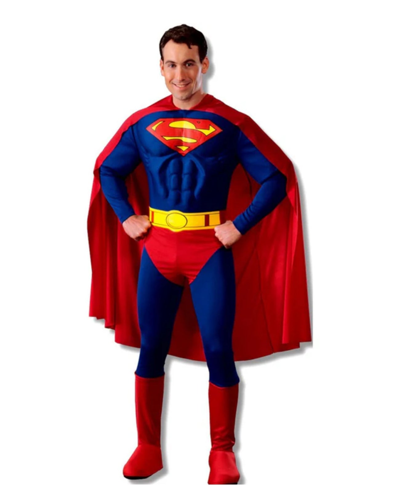 SUPERMAN MUSCLE CHEST ADULT COSTUME (SIZE SMALL)