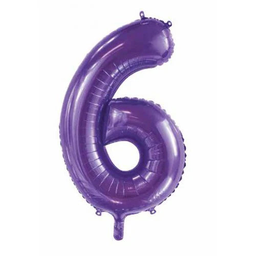 PURPLE FOIL 6 BALLOON 86CM