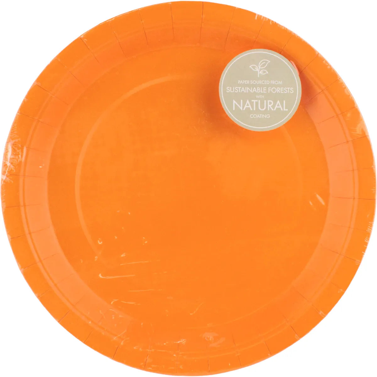 PUMPKIN ORANGE 23CM ROUND PAPER PLATES NPC (PACK OF 20)