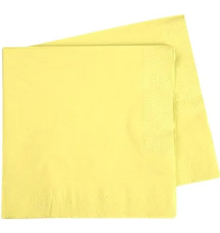 FS PASTEL YELLOW DINNER NAPKINS (PACK OF 40)