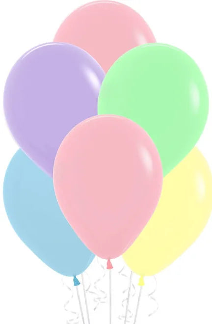 SEMPERTEX PASTEL MATTE ASSORTED LATEX BALLOONS (PACK OF 25)