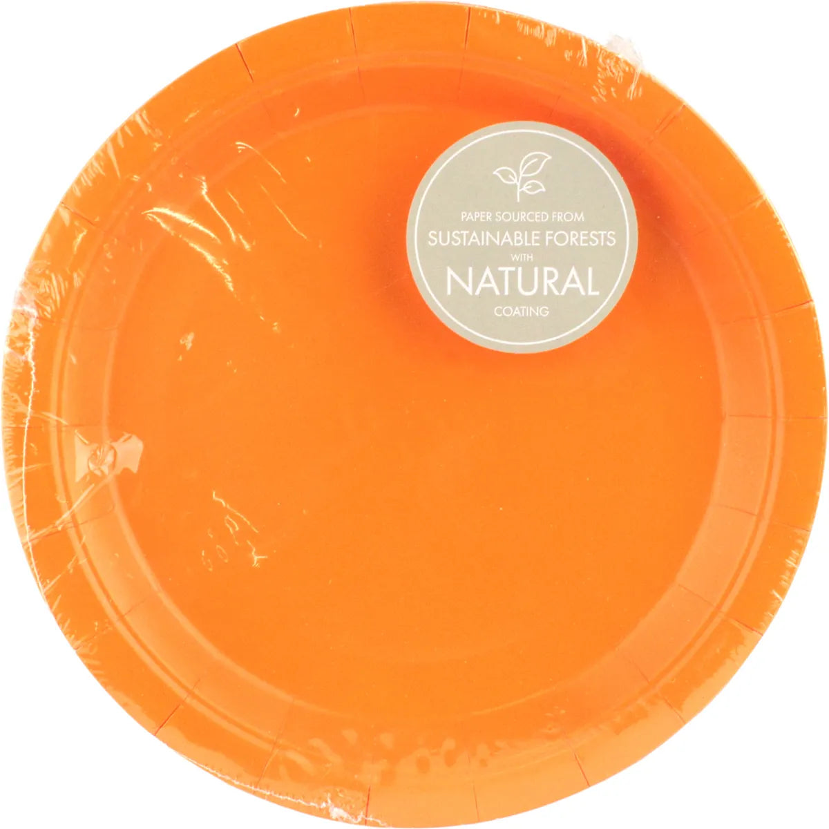 PUMPKIN ORANGE 17CM ROUND PAPER PLATES NPC (PACK OF 20)