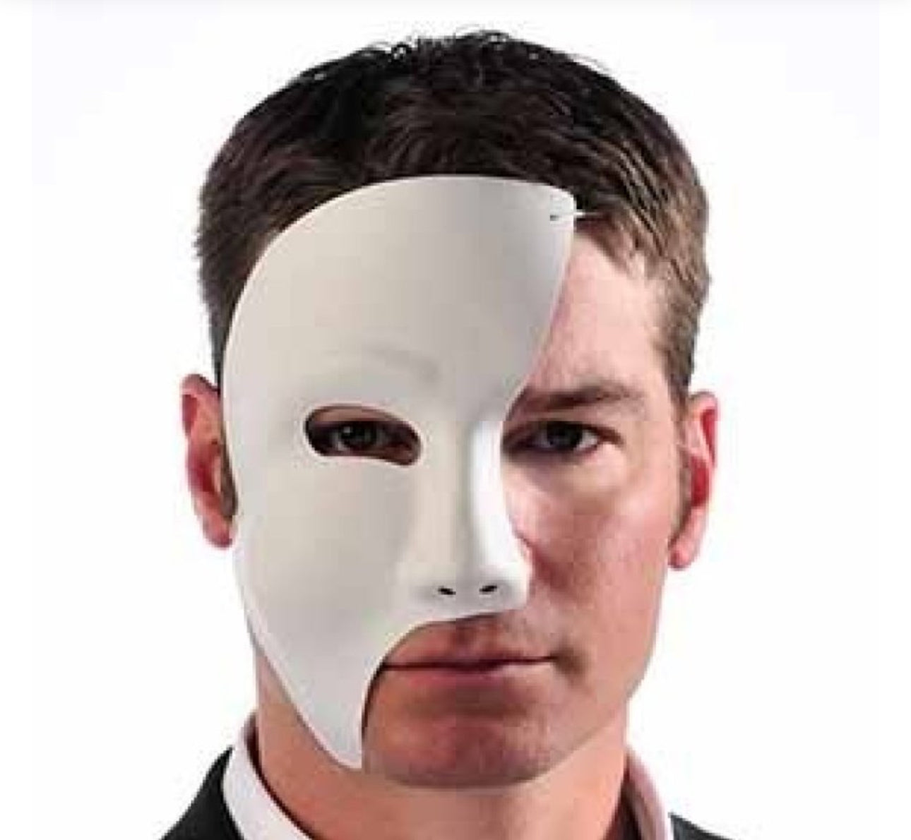 WHITE PLASTIC PHANTOM MASK