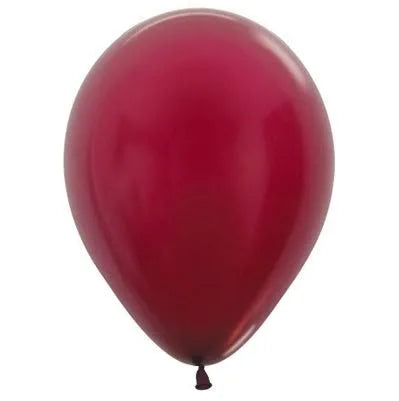 SEMPERTEX METALLIC BURGUNDY 30CM LATEX BALLOONS (PACK OF 25)