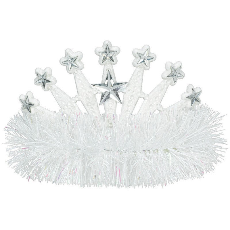 WHITE PLASTIC TIARA