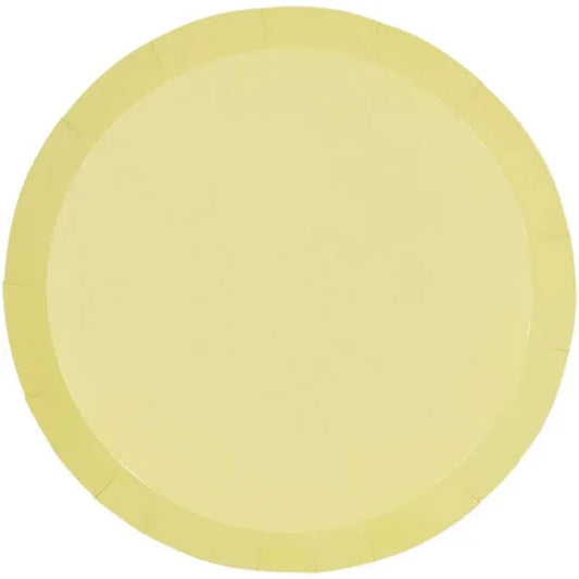 FS PASTEL YELLOW PAPER DINNER PLATES (PACK OF 10)