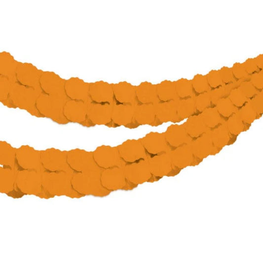 ORANGE TISSUE PAPER GARLAND