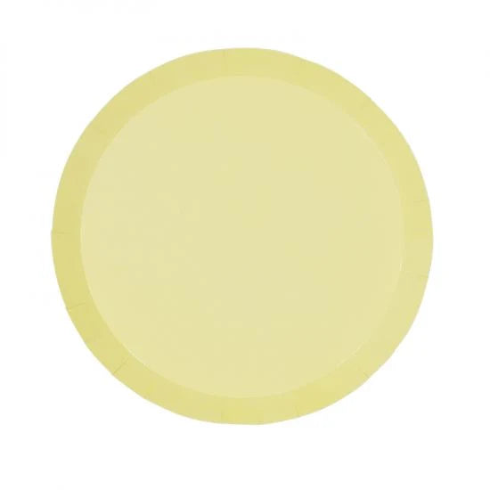 FS PASTEL YELLOW 18CM SNACK PAPER PLATES (PACK OF 10)