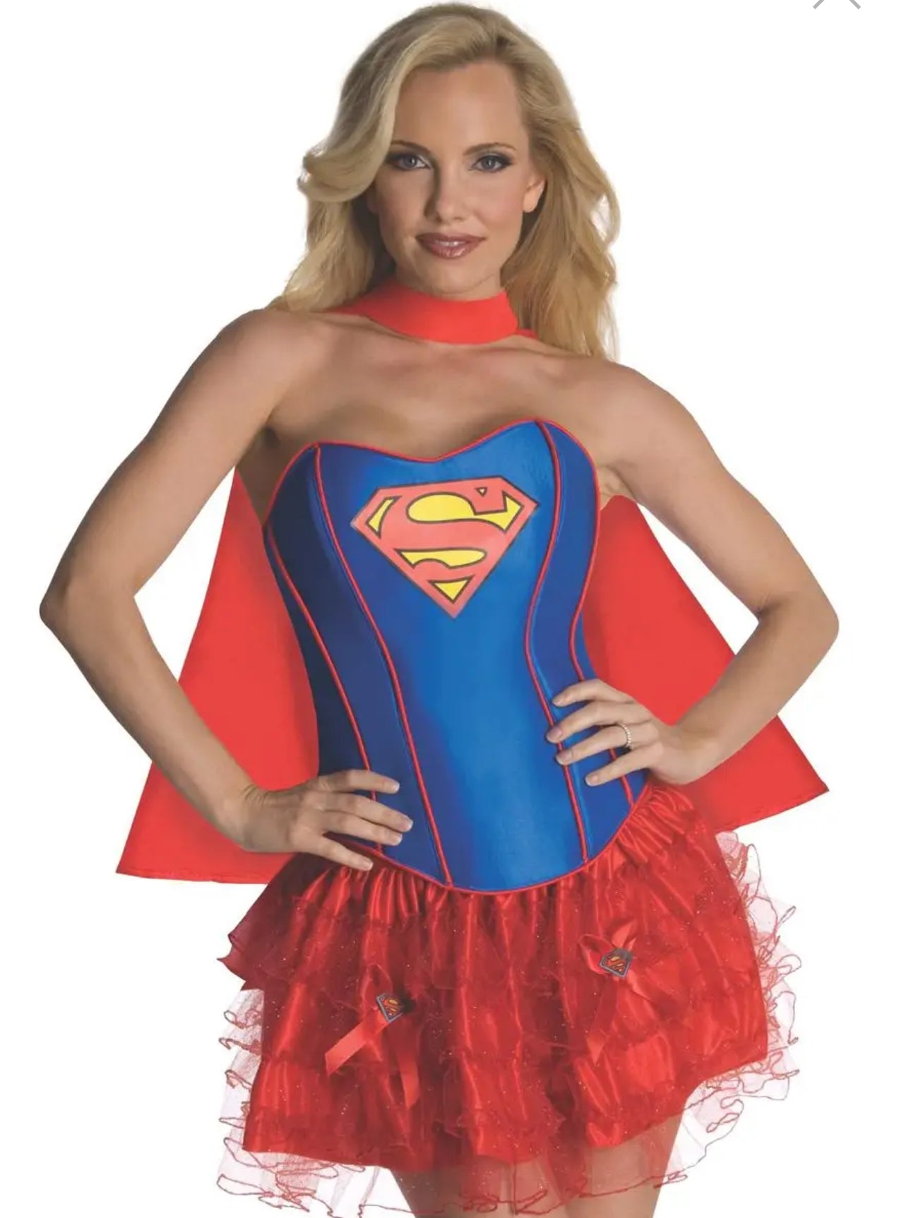 LADIES SUPERGIRL FANCY DRESS COSTUME (SIZE SMALL)