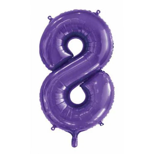 PURPLE FOIL 8 BALLOON 86CM