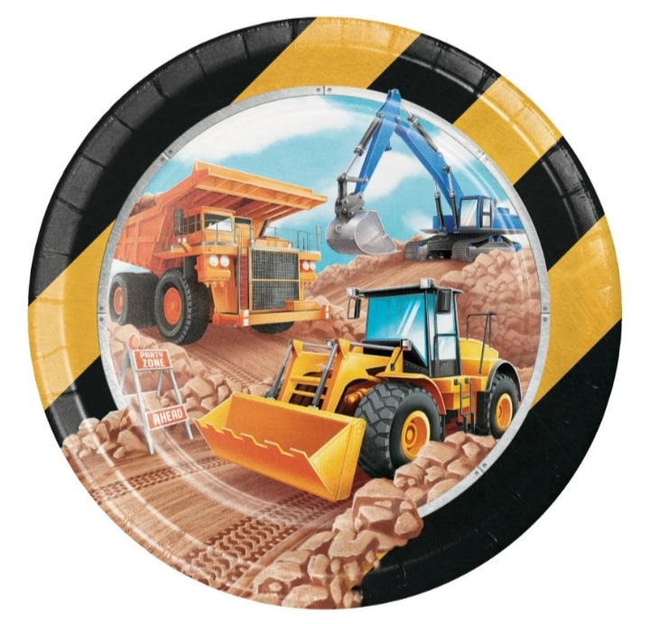 Big Dig Construction Plates Large