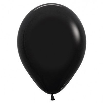 SEMPERTEX BLACK 30CM LATEX BALLOONS (PACK OF 25)