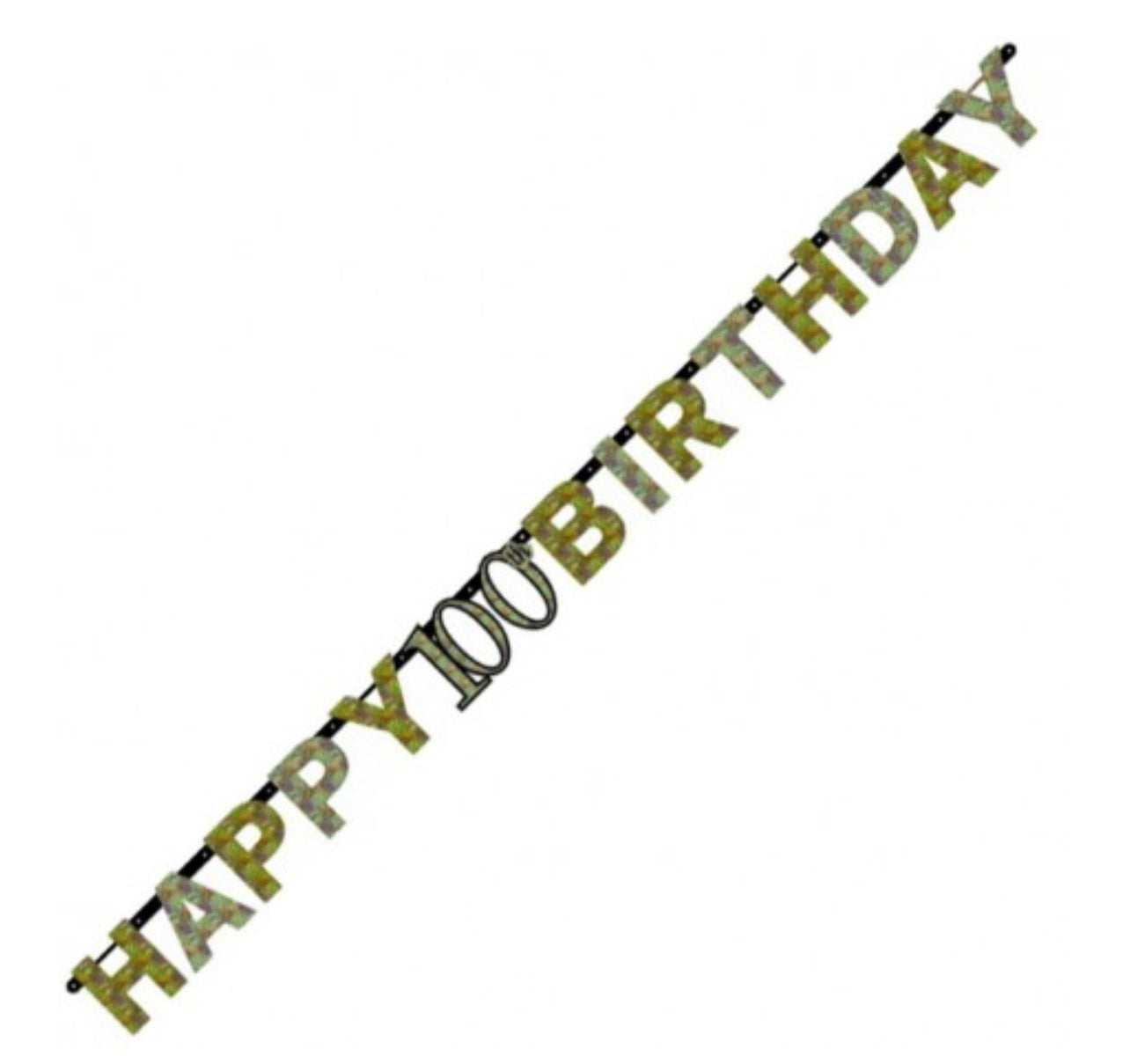 HAPPY 100TH BIRTHDAY LETTER BANNER