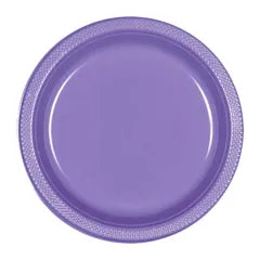 PURPLE 17CM REUSABLE PLATES (PACK OF 20)