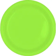 KIWI GREEN 26CM REUSABLE PLASTIC PLATES (PACK OF 20)