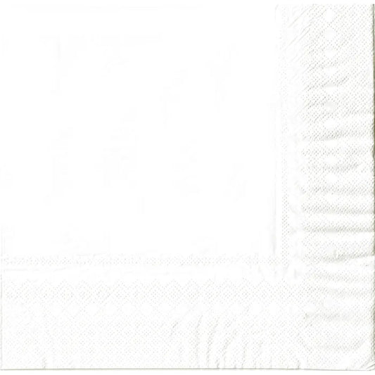 WHITE DINNER NAPKINS / SERVIETTES (PACK OF 20)