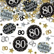 SPARKLING CELEBRATION 80TH BIRTHDAY CONFETTI/TABLE SCATTERS