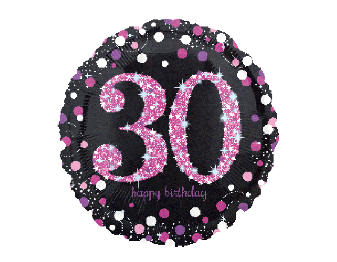 PINK SPARKLING CELEBRATION 30TH BIRTHDAY HELIUM BALLOON