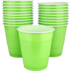 KIWI GREEN 354ML REUSABLE CUPS (PACK OF 20)