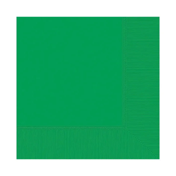 GREEN BEVERAGE NAPKINS / SERVIETTES (PACK OF 20)