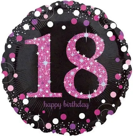 PINK SPARKLING CELEBRATION 18TH BIRTHDAY HELIUM BALLOON