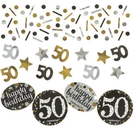 SPARKLING CELEBRATION 50TH BIRTHDAY CONFETTI/TABLE SCATTERS