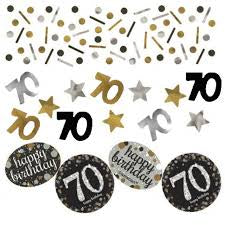SPARKLING CELEBRATION 70TH BIRTHDAY CONFETTI/TABLE SCATTERS