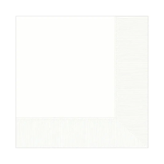 WHITE BEVERAGE NAPKINS / SERVIETTES (PACK OF 20)